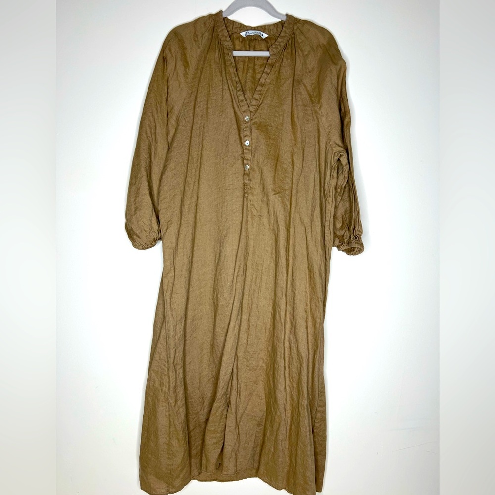 Zara linen midi dress